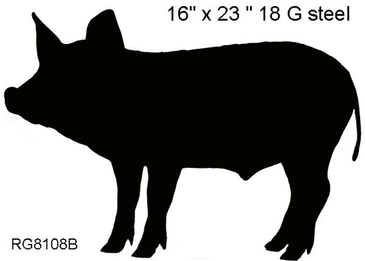 Pig Silhouette Animal Vintage Style Metal Sign 16 × 23