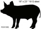 Pig Silhouette Animal 16×23