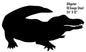 Alligator Water Silhouette 13×24