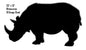 Rhinoceros Animal Silhouette 13×23