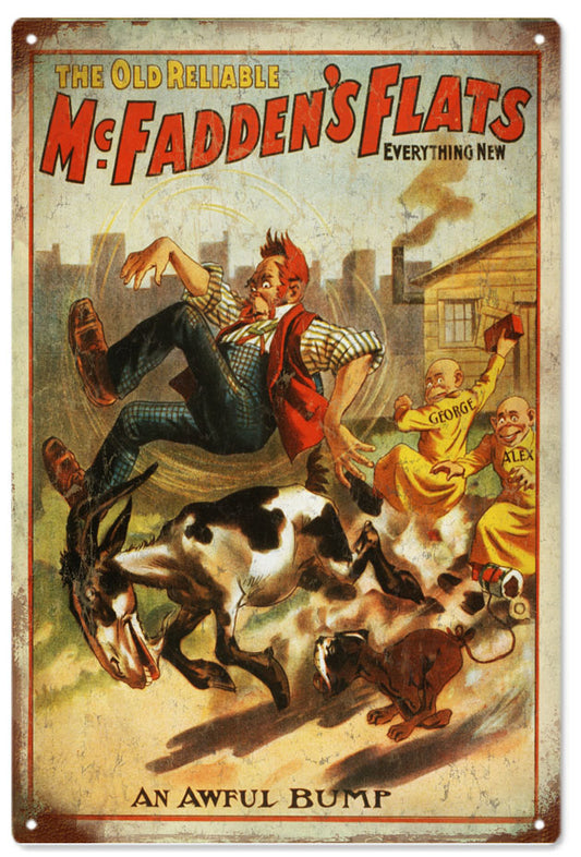 McFaddens Flats Vintage Style Metal Sign 12 x 18