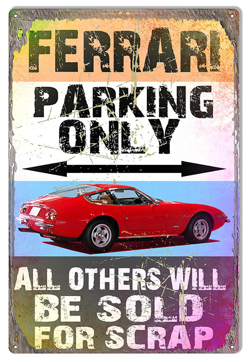 Ferrari Parking Only 12×18
