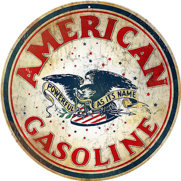 American Gasoline Station Motor Oil 14x14