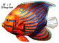 Red Yellow Blue Stripe Tropical Fish 11×16
