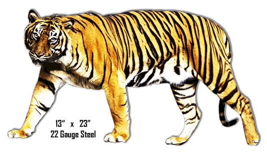 Tiger Animal Vintage Style Metal Sign 13 × 24