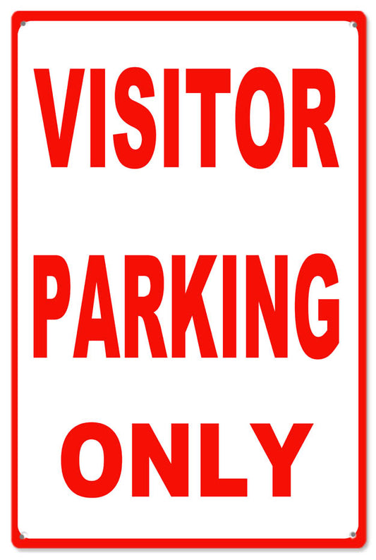 Visitor Parking Only Vintage Style Metal Sign 12 x 18