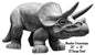 Wooden Triceratops Animal Art 13×23