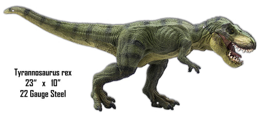 Tyrannosaurus Rex Vintage Style Metal Sign 10 × 23