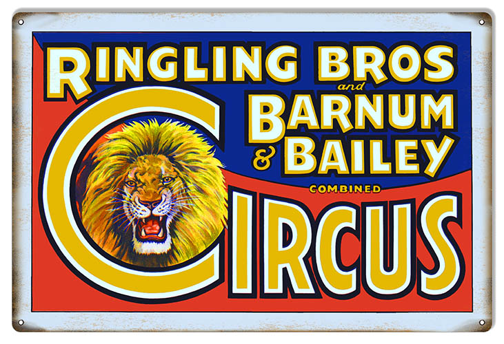 Blue And Red Ringling Bros Circus 12×18