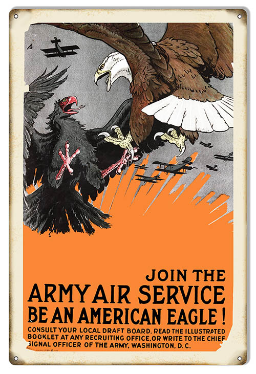 American Eagle Army Services Military 12×18