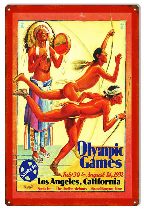 Santa Fe Olympic Games Railroad 12×18