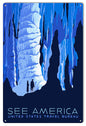 Blue US Travel Bureau 12×18