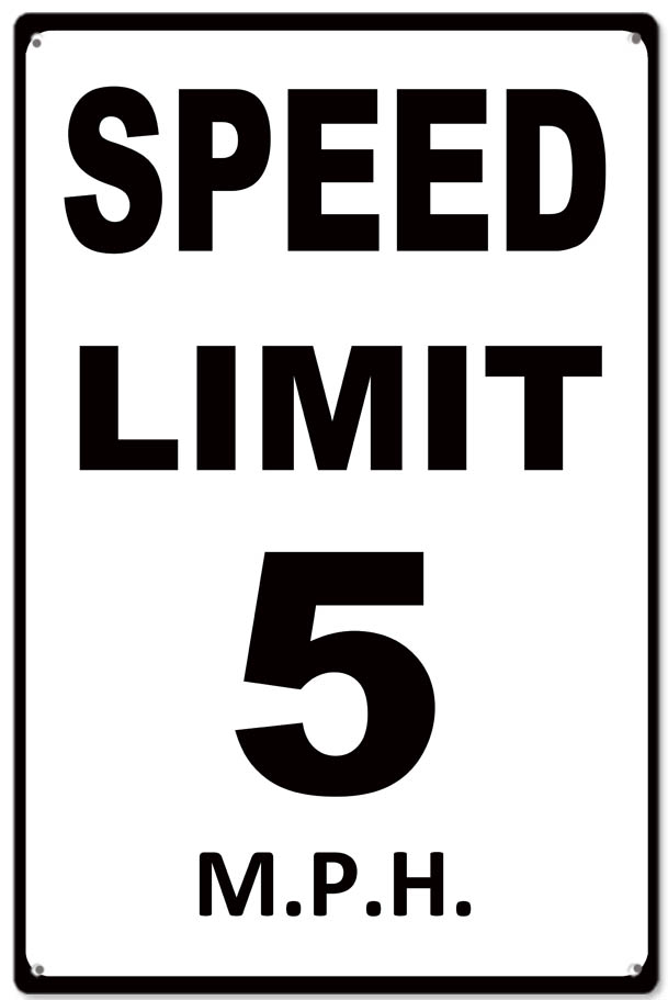 Speed Limit 5 M.P.H. 12x18
