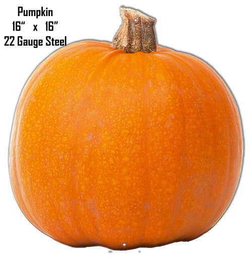 Pumpkin Vintage Style Metal Sign 16 × 16