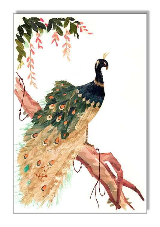 1920s Peacock Vintage Style Metal Sign 12 x 18