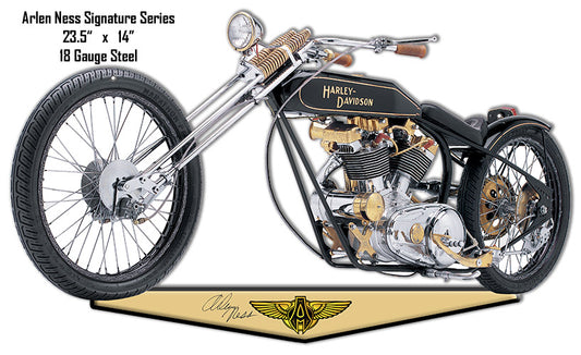 Black And Gold Motorcycle 14×23.5