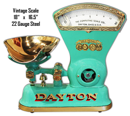 Dayton Scale Vintage Style Metal Sign 16 × 18