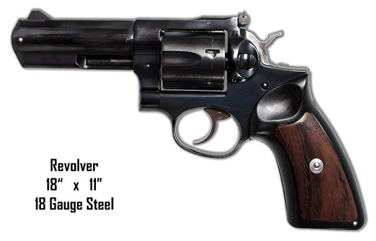 Revolver Vintage Style Metal Sign 11 × 18