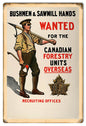 Wanted For The Canadian Forestry 12×18