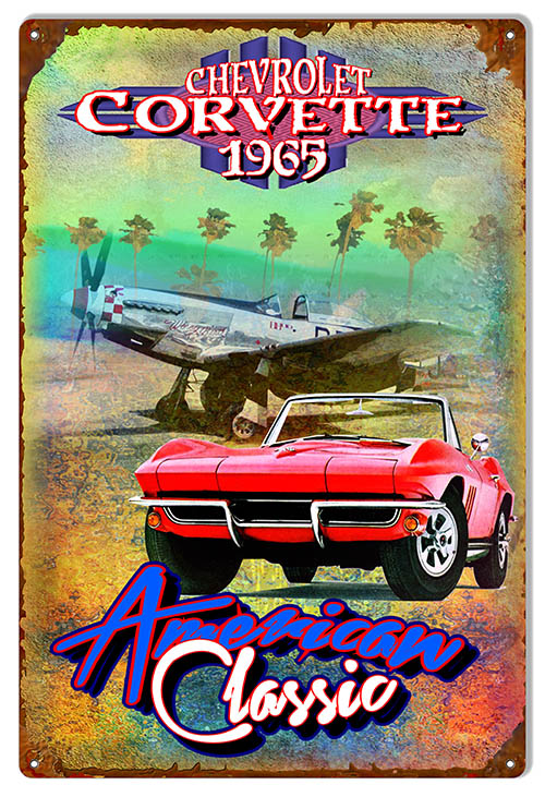1965 Chevy Corvette 12×18