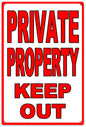 Private Property Keep Out 12x18