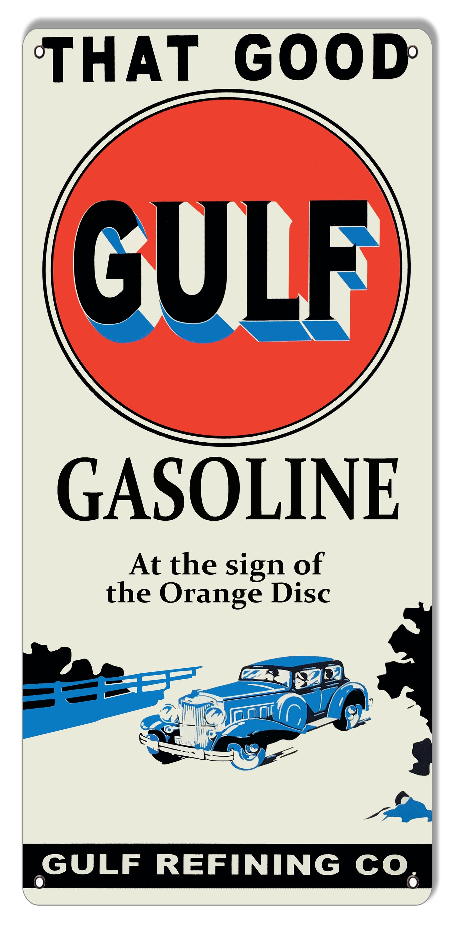 Good Gulf Gasoline Motor Oil 11×24