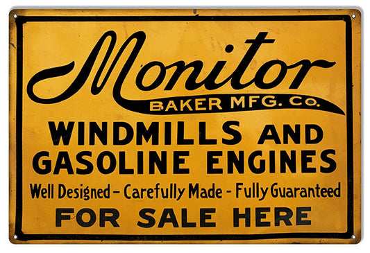 Monitor Well De ed Motor Oil Vintage Style Metal Sign 12 × 18