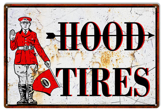 Hood Tire Vintage Style Metal Sign 16 × 24