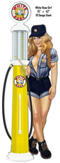 Pin Up White Rose Girl 15×42