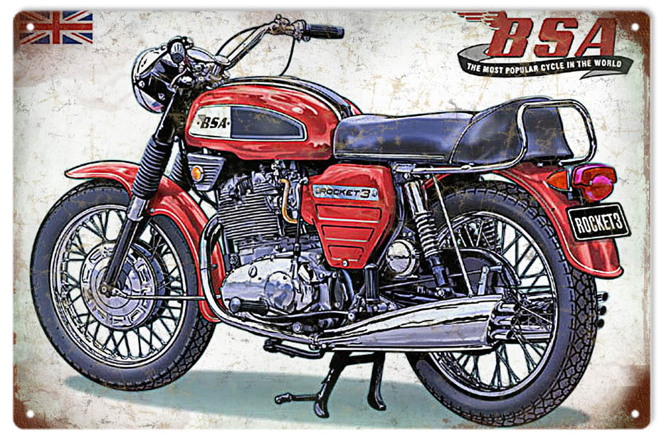 BSA Rocket 3 Motorcycle 12x18