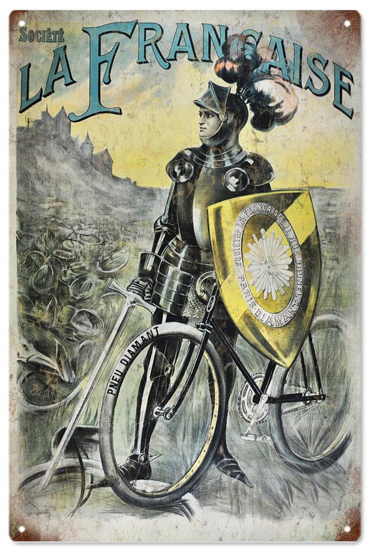 Societe La Francaise Bicycle Vintage Style Metal Sign 12 x 18