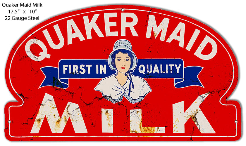 Quaker Maid Milk 10×17.5