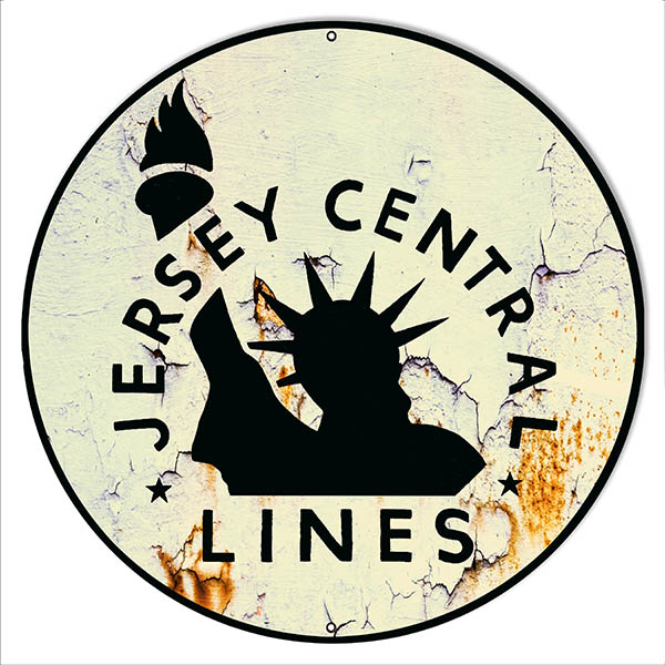 Black And White Jersey Central Lines Railroad 14×14