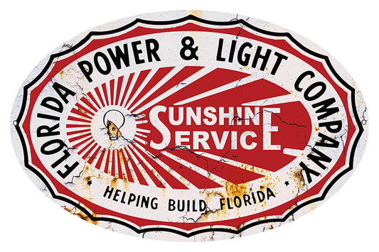 Florida Power & Light Comp Vintage Style Metal Sign 11 × 18
