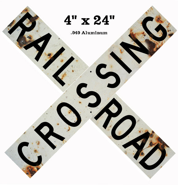Cross buck Railroad 4×24