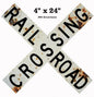 Cross buck Railroad 4×24