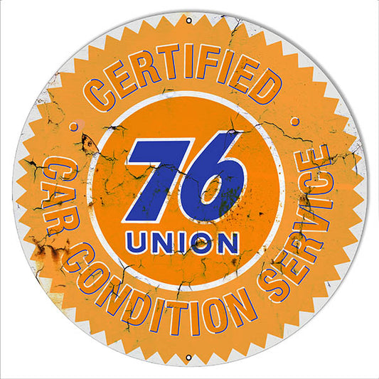 76 Certified Motor Oil Vintage Style Metal Sign 18 x 18