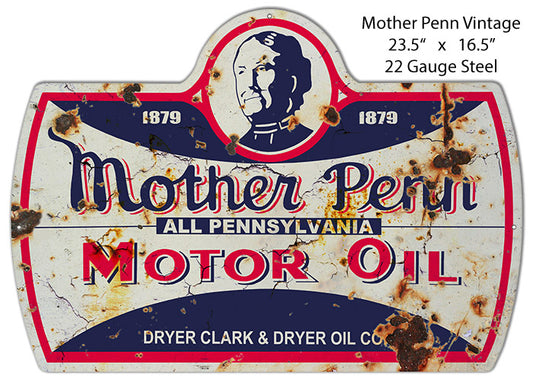 Mother Penn Oil Vintage Style Metal Sign 16 x 23