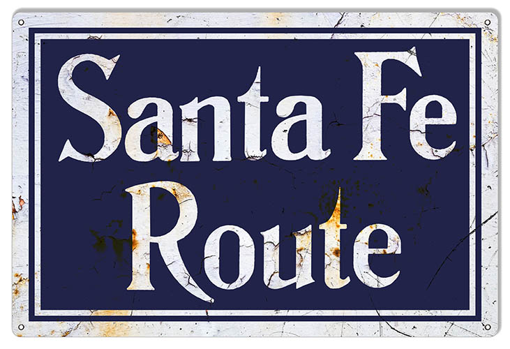 Santa Fe Route Railroad 12×18