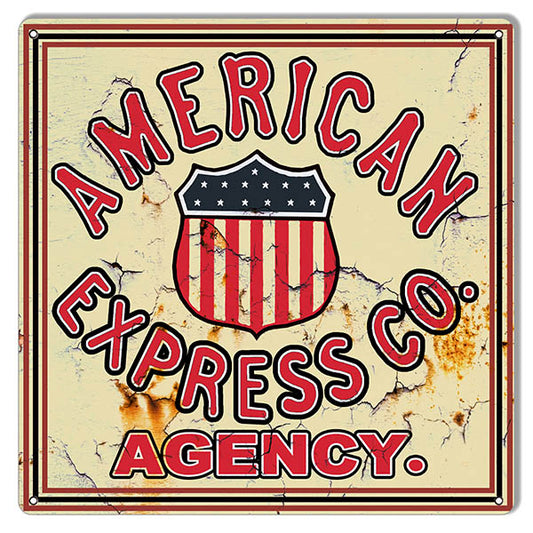 American Express Co Money Vintage Style Metal Sign 12 x 12
