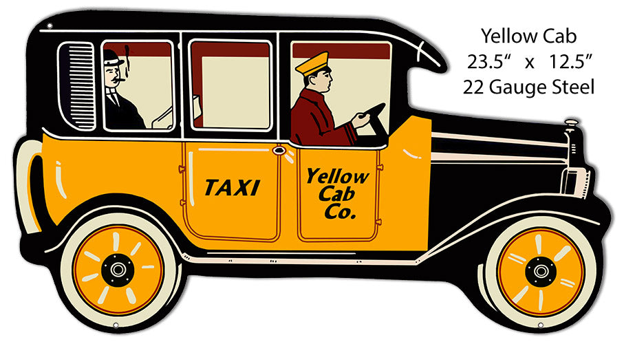 Taxi Yellow Cab Of 12.5×23.5