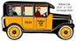 Taxi Yellow Cab Of 12.5×23.5