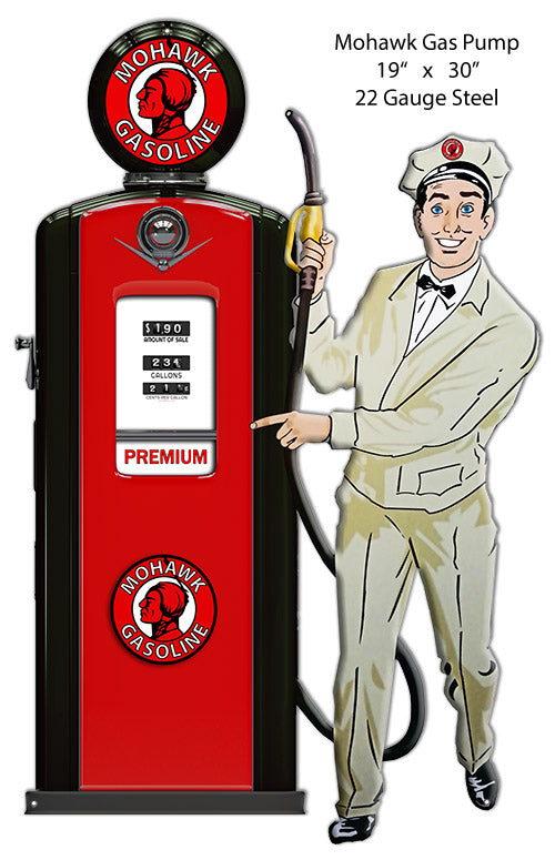 Premium Mohawk Gas Pump 19×30