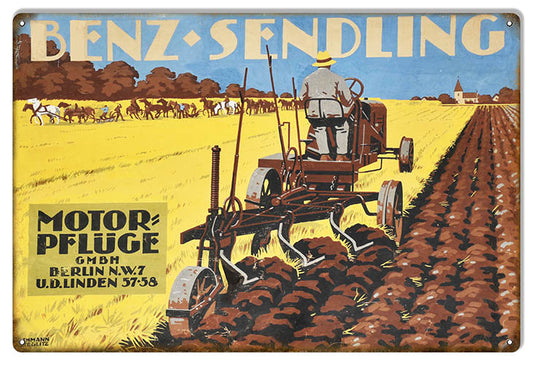 Benz-Sendling Country Vintage Style Metal Sign 12 × 18