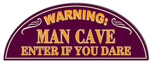 Warning Dare Vintage Style Metal Sign 7 × 18