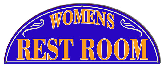 Womens Restroom Of Vintage Style Metal Sign 7 × 18