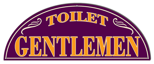 Toilet Gentlemen Of Vintage Style Metal Sign 7 × 18