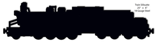 Wall Key Holder Train Silhouette Vintage Style Metal Sign 6 × 25