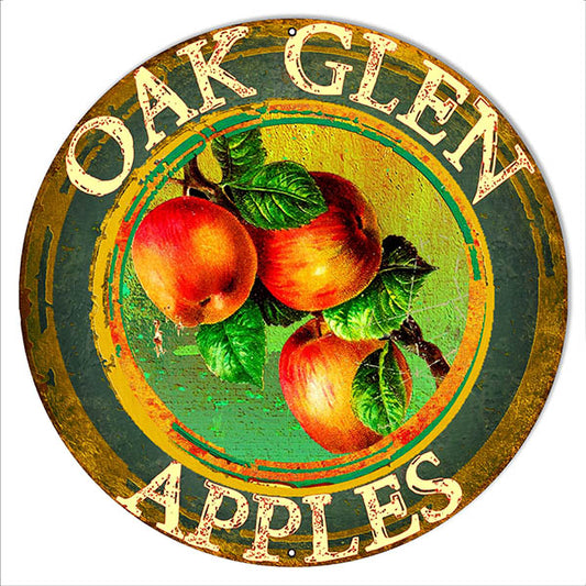 Oak Glen Apples Vintage Style Metal Sign 14 x 14