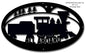 Silhouette Train Railroad 12×20